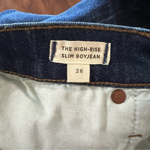 Madewell High Rise Slim Boyjean Milton Wash size 26 - Picture 10 of 16